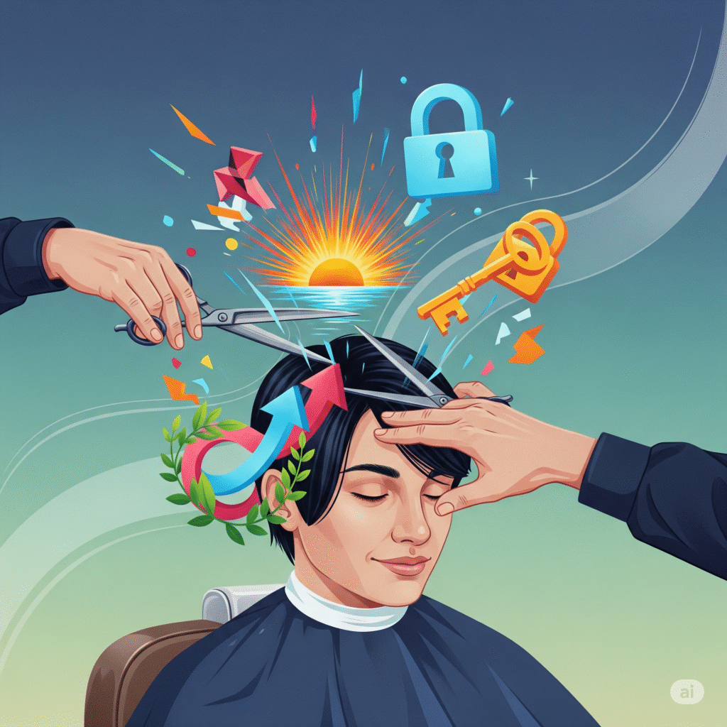 The psychological impact of haircuts.